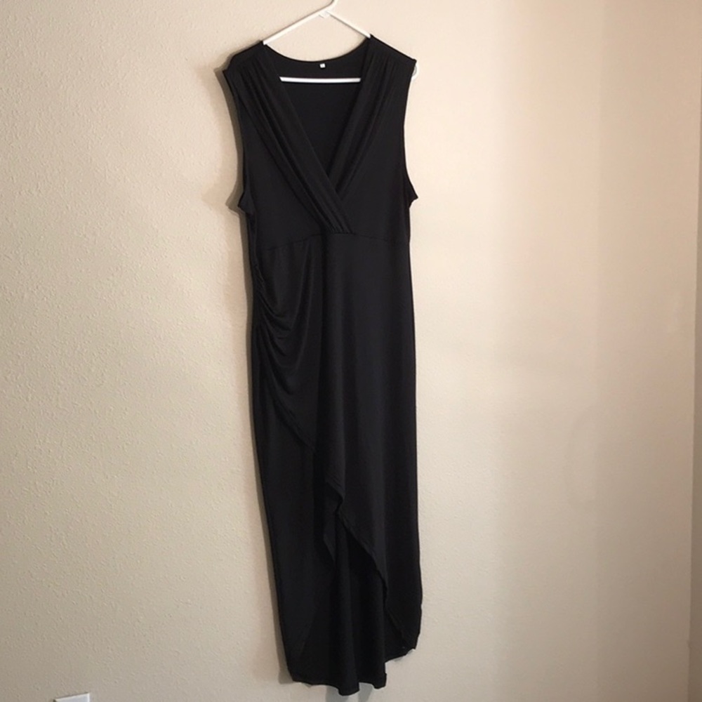 Elegant Black high slit dress